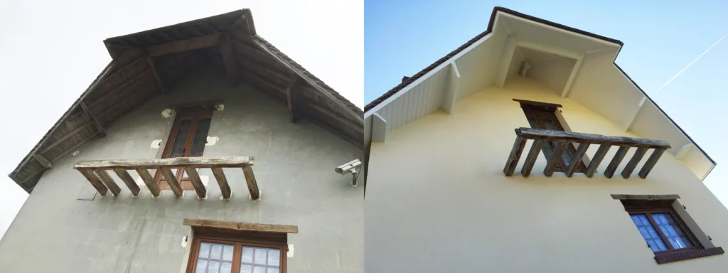 Façade rénovée à Bouillargues